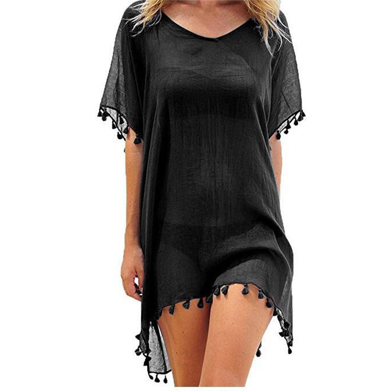 Chiffon Tassels Beach Wear Women Swimsuit Cover Up Swimwear Bathing