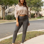 The Caitlin Charcoal Crossover  Leggings R2