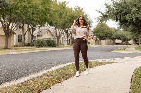 The Becca Brown Crossover Full Length Leggings