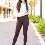 The Becca Brown Crossover Full Length Leggings
