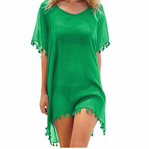 Chiffon Tassels Beach Wear Women Swimsuit Cover Up Swimwear Bathing