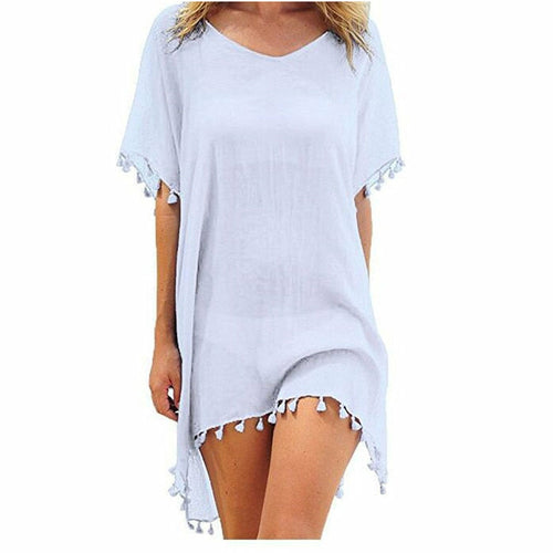 Chiffon Tassels Beach Wear Women Swimsuit Cover Up Swimwear Bathing
