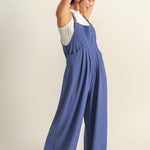 HYFVE Pleated Detail Front Pocket Wide Strap Overalls
