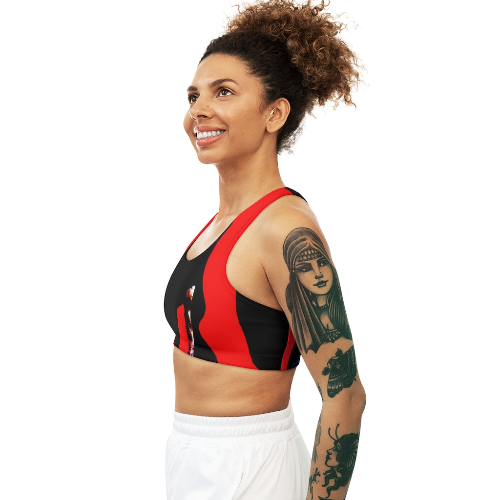 The Red Roll Out Sports Bra