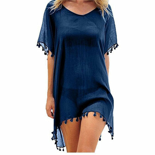 Chiffon Tassels Beach Wear Women Swimsuit Cover Up Swimwear Bathing