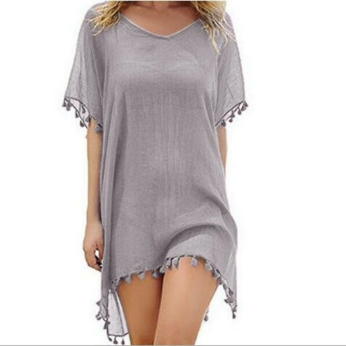 Chiffon Tassels Beach Wear Women Swimsuit Cover Up Swimwear Bathing
