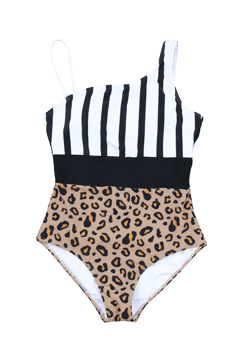 Leopard & Stripes One-Piece Swimwear