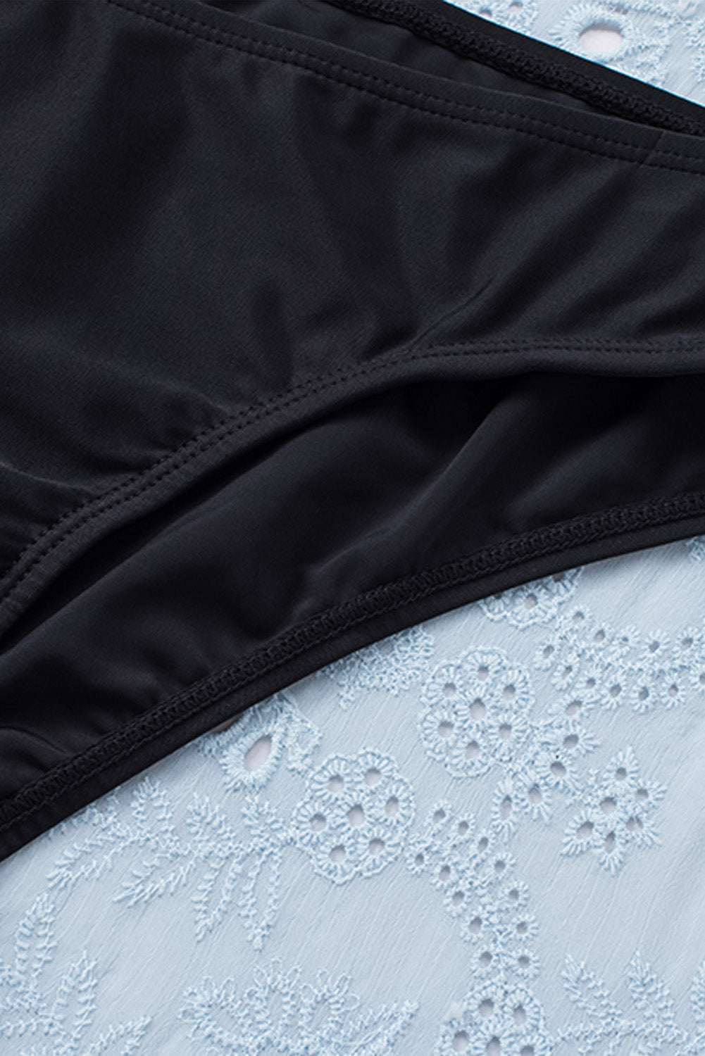 Ruffled Leopard Tankini Top and Solid Color Panty Swimwear