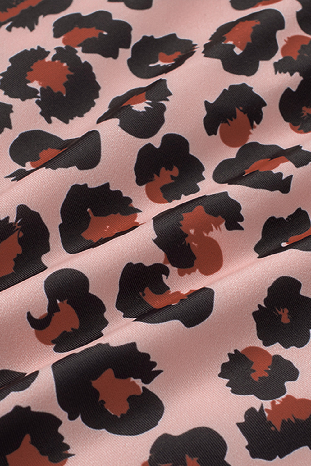 Ruffled Leopard Tankini Top and Solid Color Panty Swimwear