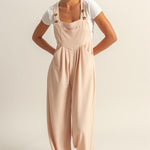 HYFVE Pleated Detail Front Pocket Wide Strap Overalls