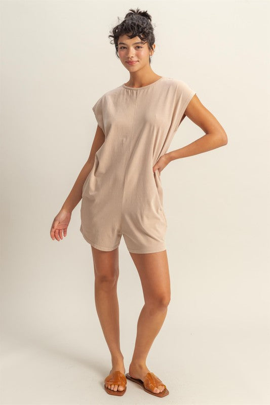 HYFVE Round Neck Cap Sleeve Relaxed Fit Breezy Romper