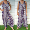 Purple Elephant Boho Hippie Jumpsuit Rompers