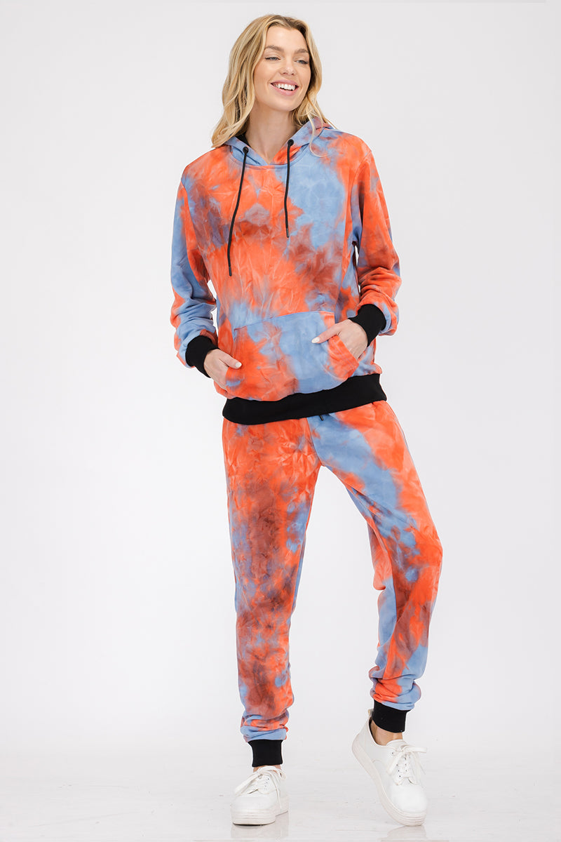 Cotton Tye Dye Lounge Wear Sweat Set