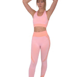Trois Seamless Leggings & Sports Top 2 Set - Pink