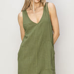HYFVE V-Neck Sleeveless Romper with Pockets