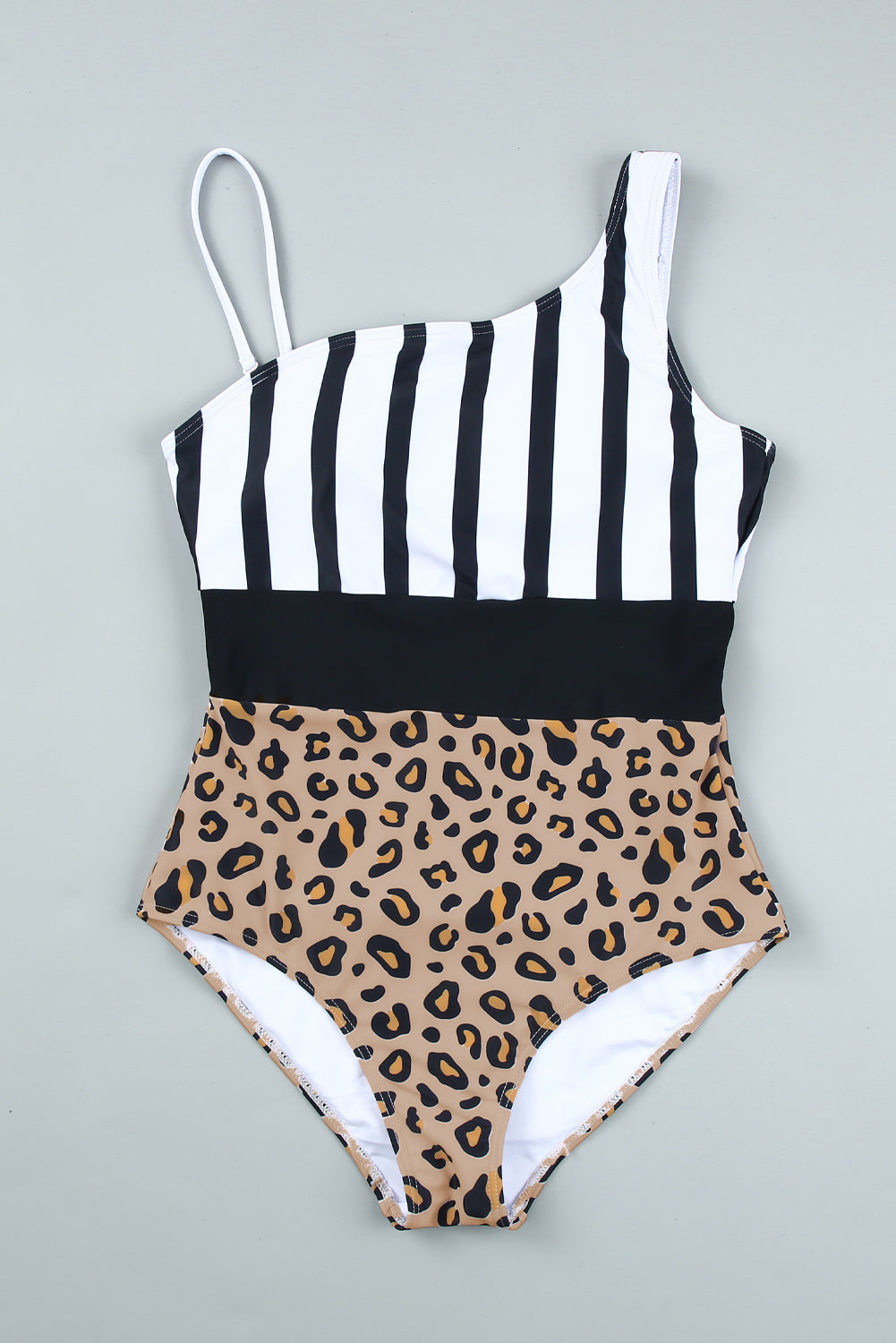 Leopard & Stripes One-Piece Swimwear