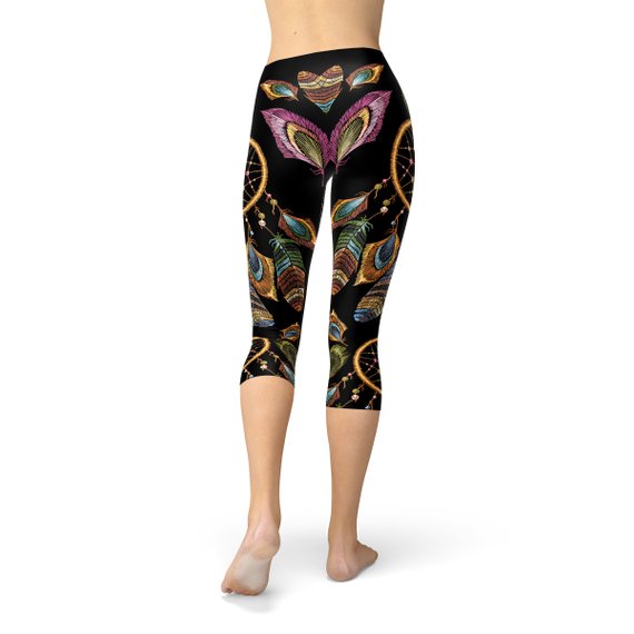 Womens Dreamcatcher Leggings - Capri