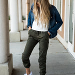 DT Magic Mid-weight Joggers in Moss Green