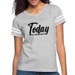 Womens Vintage Sport Graphic T-shirt - Today is a Good Day Black